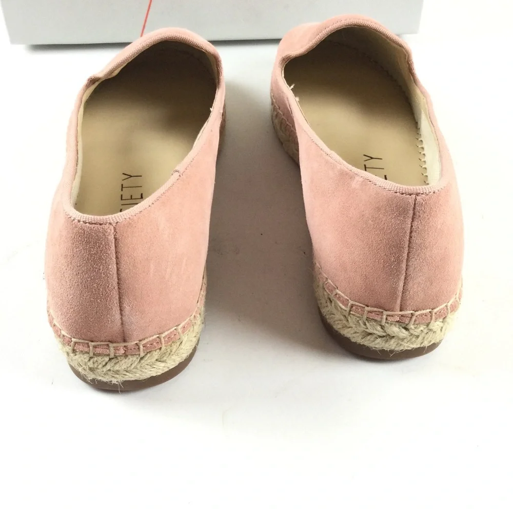 SOLE SOCIETY New Sammah Suede Espadrille Slip-On Loafer Pink Sz 8.5